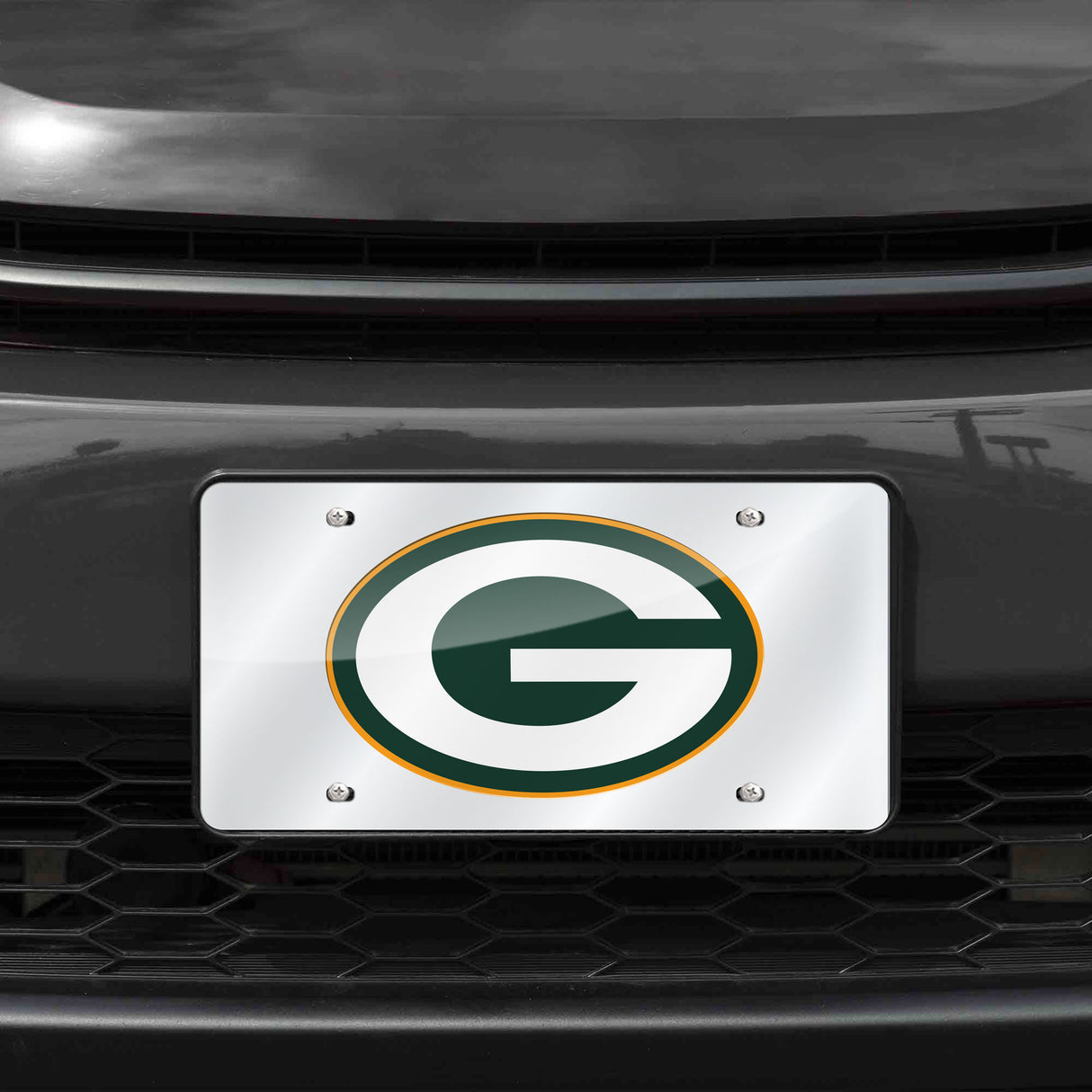 NFL Green Bay Packers Laser Cut Silver License Plate Tag Fan Gear NFL Green Bay Packers