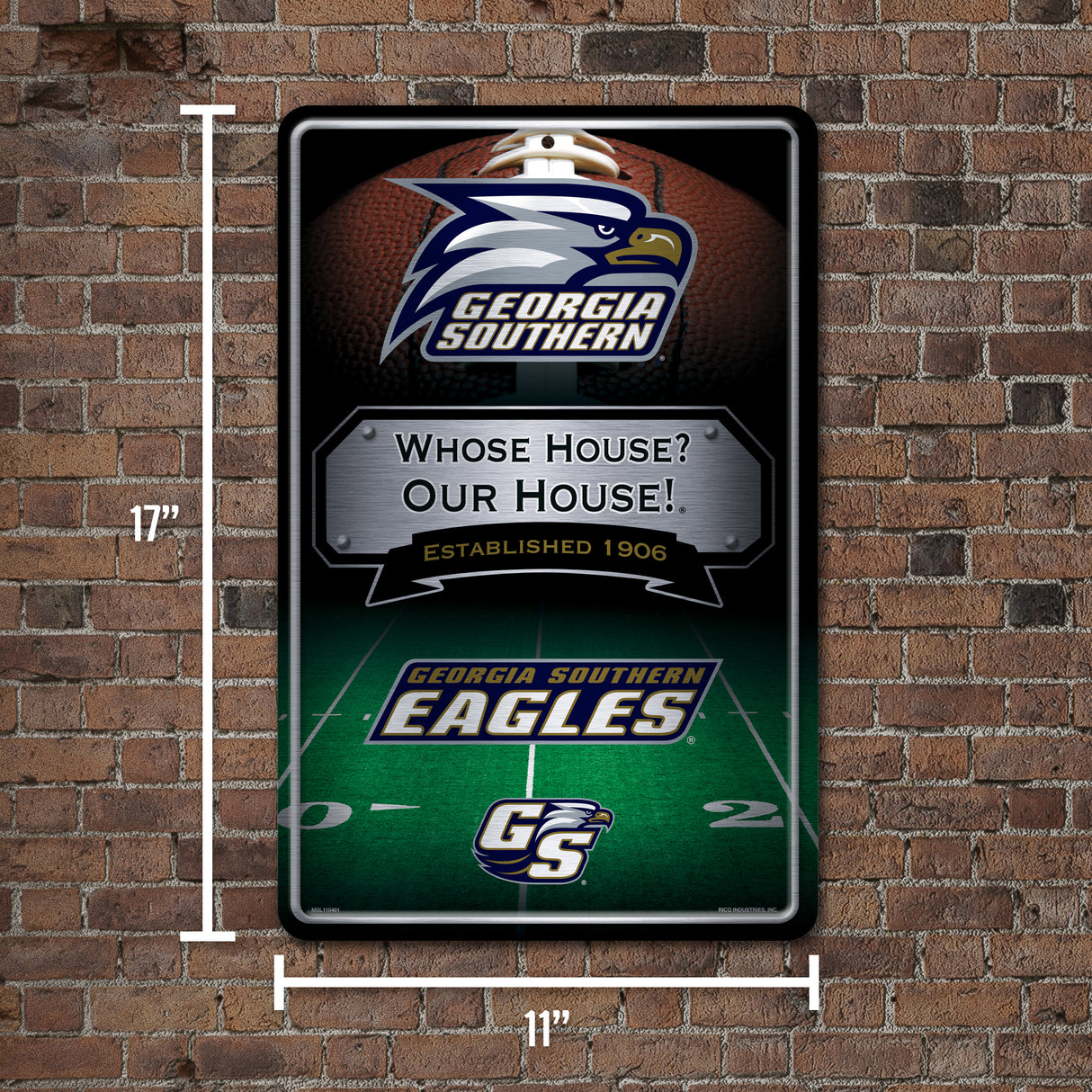 NCAA Georgia Southern Eagles Large Metal Sign