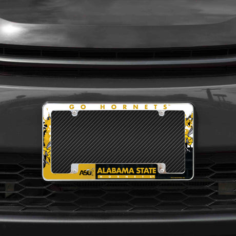 NCAA Alabama State Hornets All Over Chrome Frame Fan Gear NCAA Alabama State Hornets