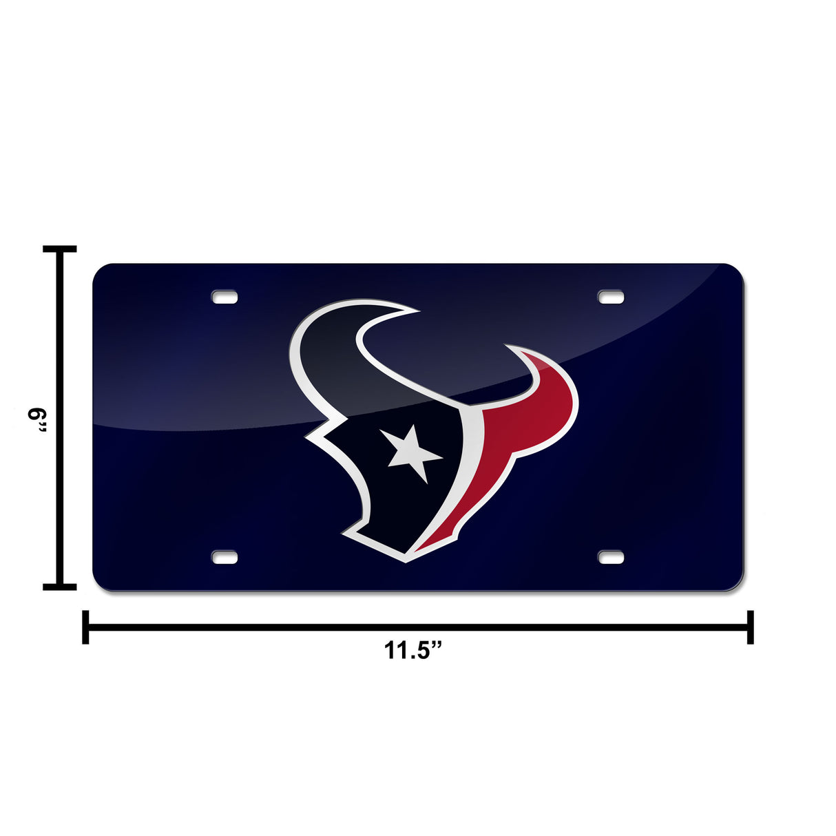NFL Houston Texans Laser Cut License Plate Tag Fan Gear NFL Houston Texans