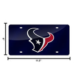 NFL Houston Texans Laser Cut License Plate Tag Fan Gear NFL Houston Texans