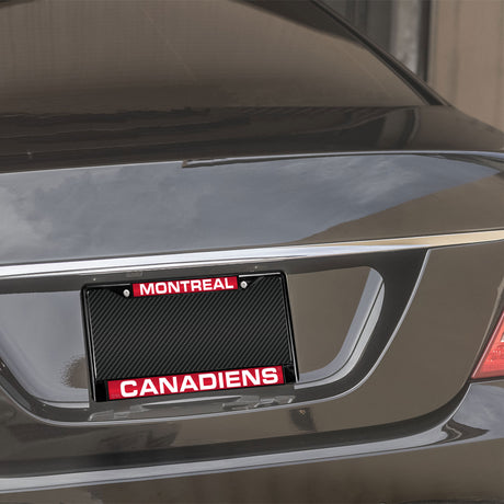 NHL Montreal Canadiens Laser License Frame Black Fan Gear NHL Montreal Canadiens
