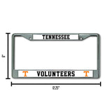 NCAA Tennessee Volunteers Chrome License Plate Frame Fan Gear NCAA Tennessee Volunteers