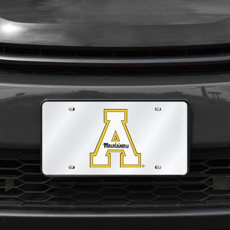 NCAA Appalachian State Mountaineers Silver Laser Cut Automobile Tag Fan Gear NCAA Appalachian State Mountaineers