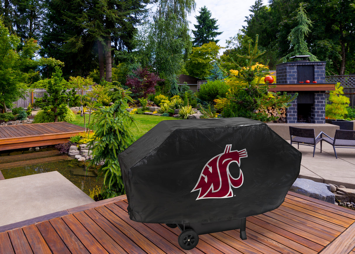 NCAA Washington State Cougars - WSU Grill Cover Deluxe Vinyl Fan Gear NCAA Washington State Cougars