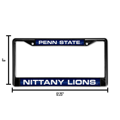 NCAA Penn State Nittany Lions - PSU Laser Cut Black Chrome License Plate Frame Fan Gear NCAA Penn State Nittany Lions