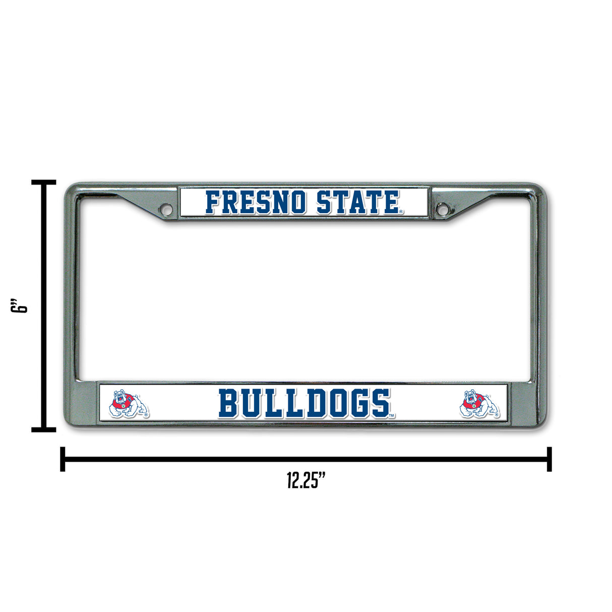 NCAA Fresno State Bulldogs Chrome License Plate Frame Fan Gear NCAA Fresno State Bulldogs