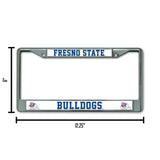 NCAA Fresno State Bulldogs Chrome License Plate Frame Fan Gear NCAA Fresno State Bulldogs