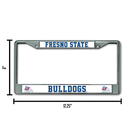 NCAA Fresno State Bulldogs Chrome License Plate Frame Fan Gear NCAA Fresno State Bulldogs