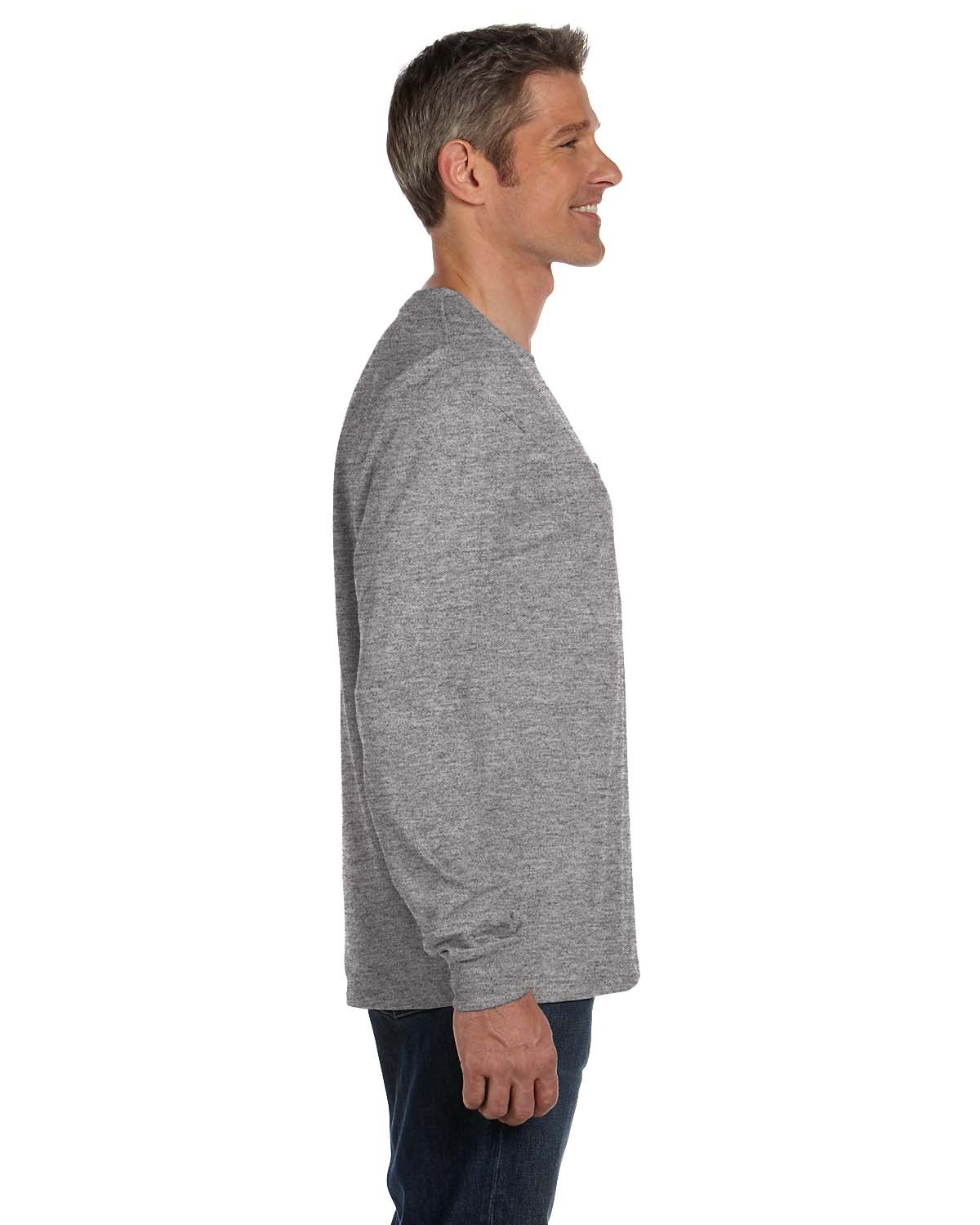 Hanes Men's Authentic-T Long-Sleeve Pocket T-Shirt Hanes