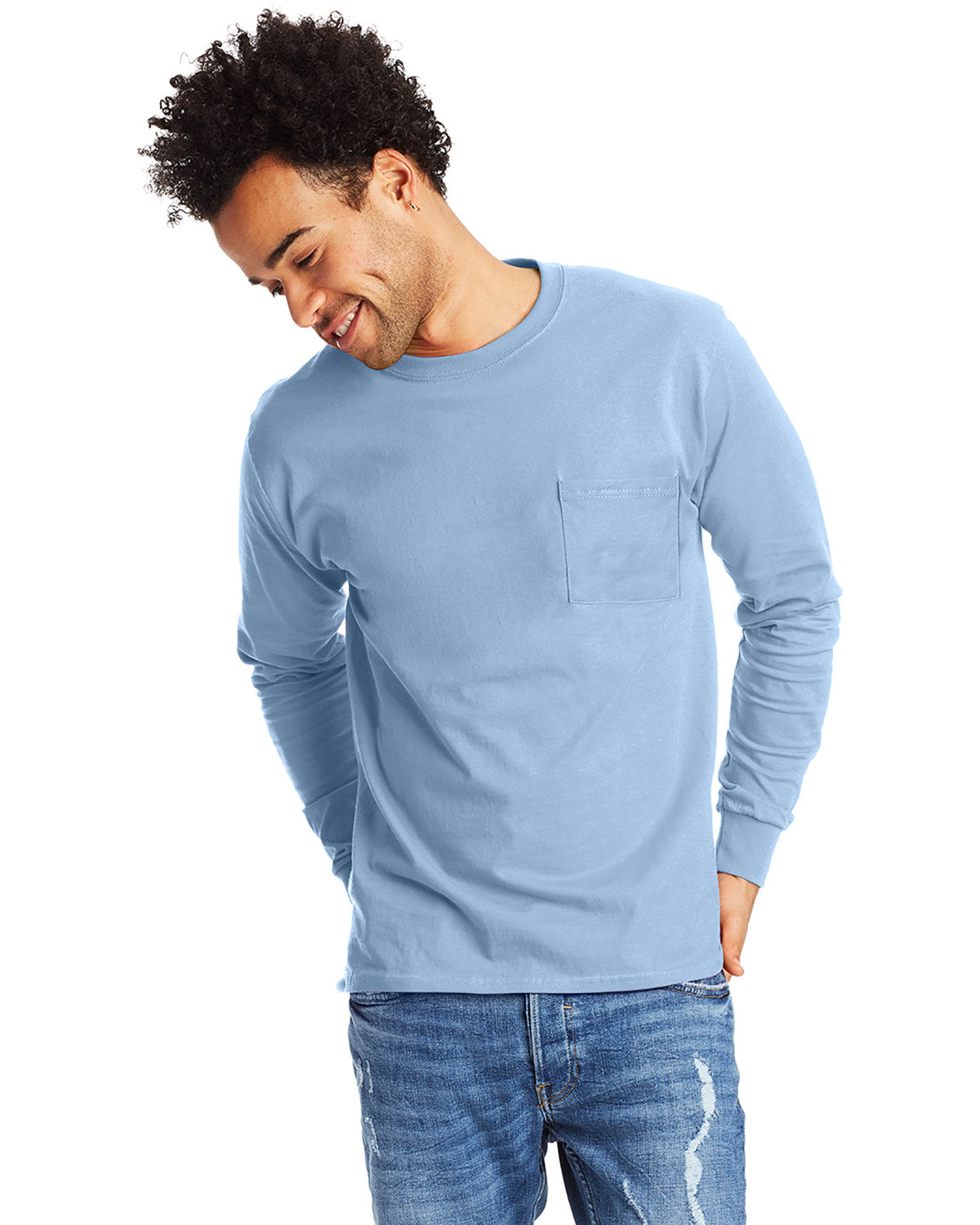 Hanes Men's Authentic-T Long-Sleeve Pocket T-Shirt Hanes