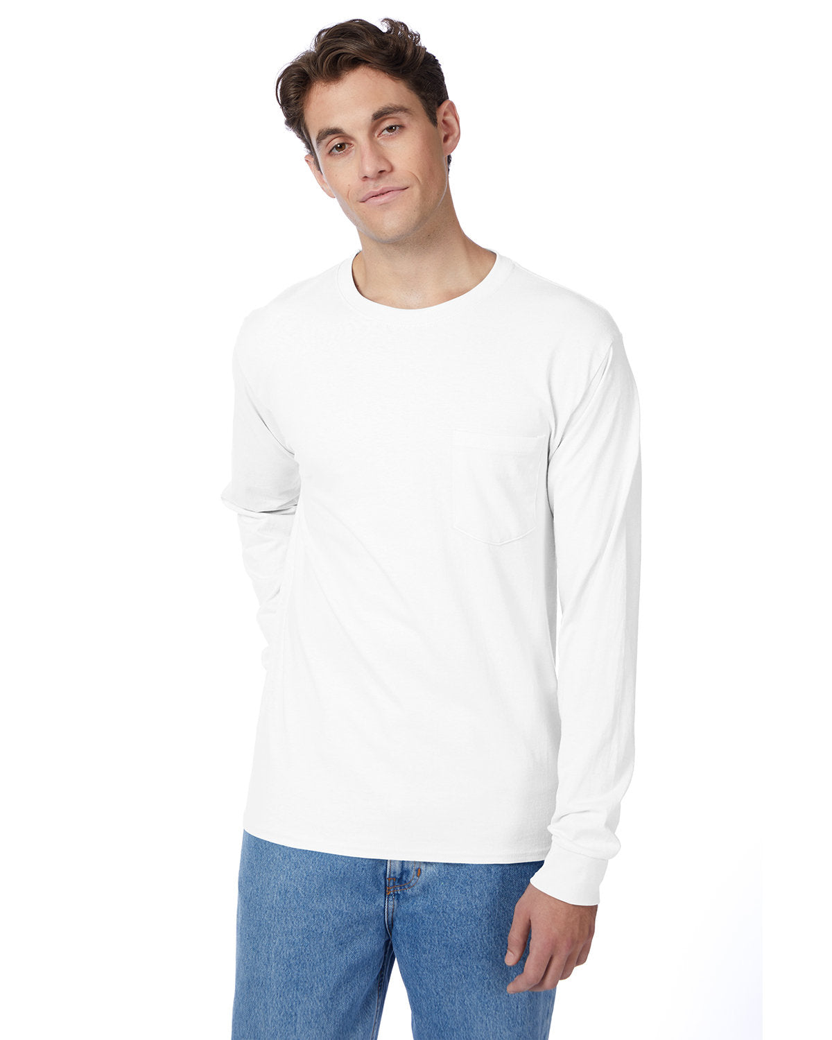 Hanes Men's Authentic-T Long-Sleeve Pocket T-Shirt Hanes