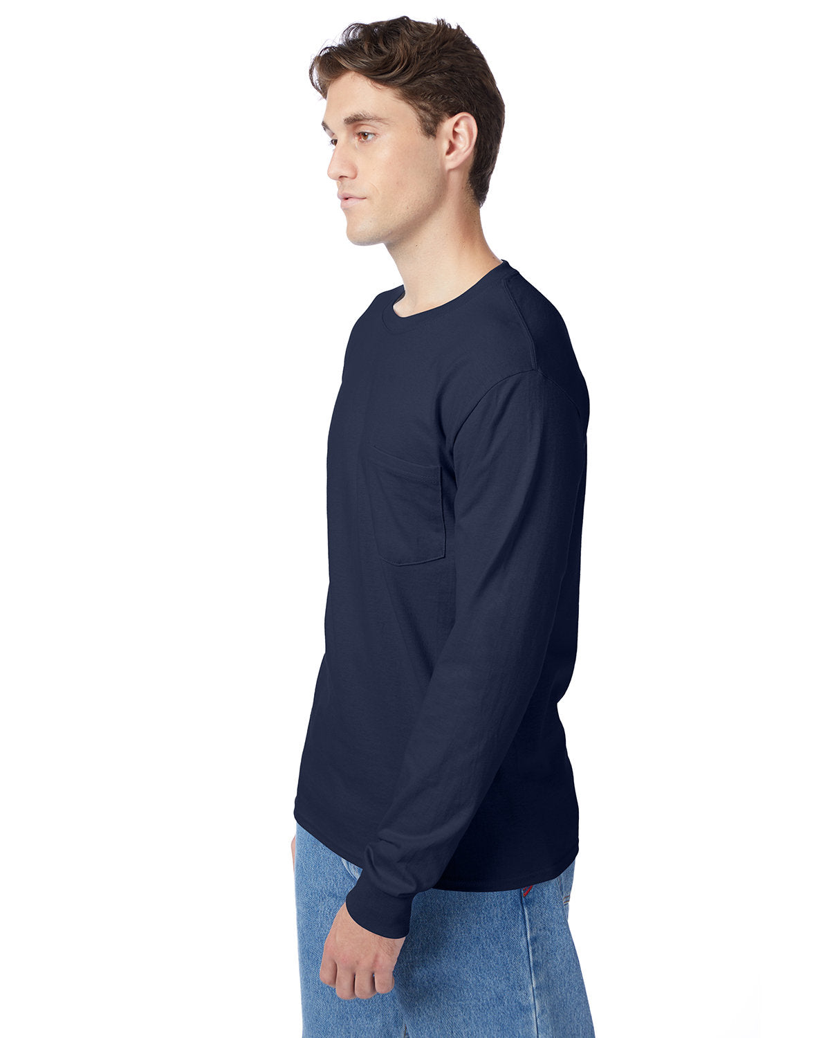 Hanes Men's Authentic-T Long-Sleeve Pocket T-Shirt Hanes
