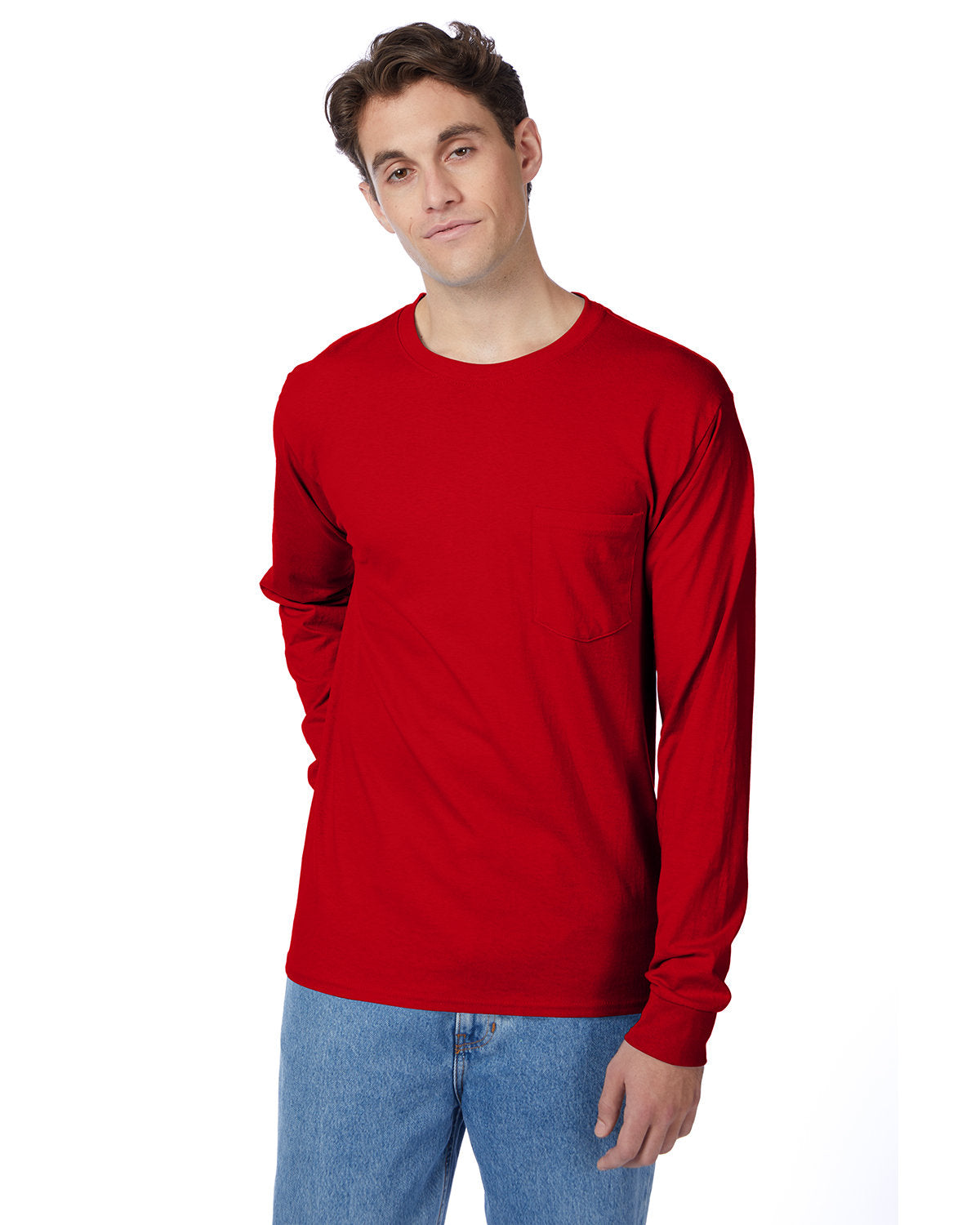 Hanes Men's Authentic-T Long-Sleeve Pocket T-Shirt Hanes