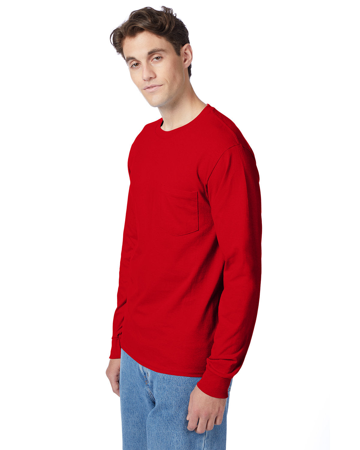 Hanes Men's Authentic-T Long-Sleeve Pocket T-Shirt Hanes