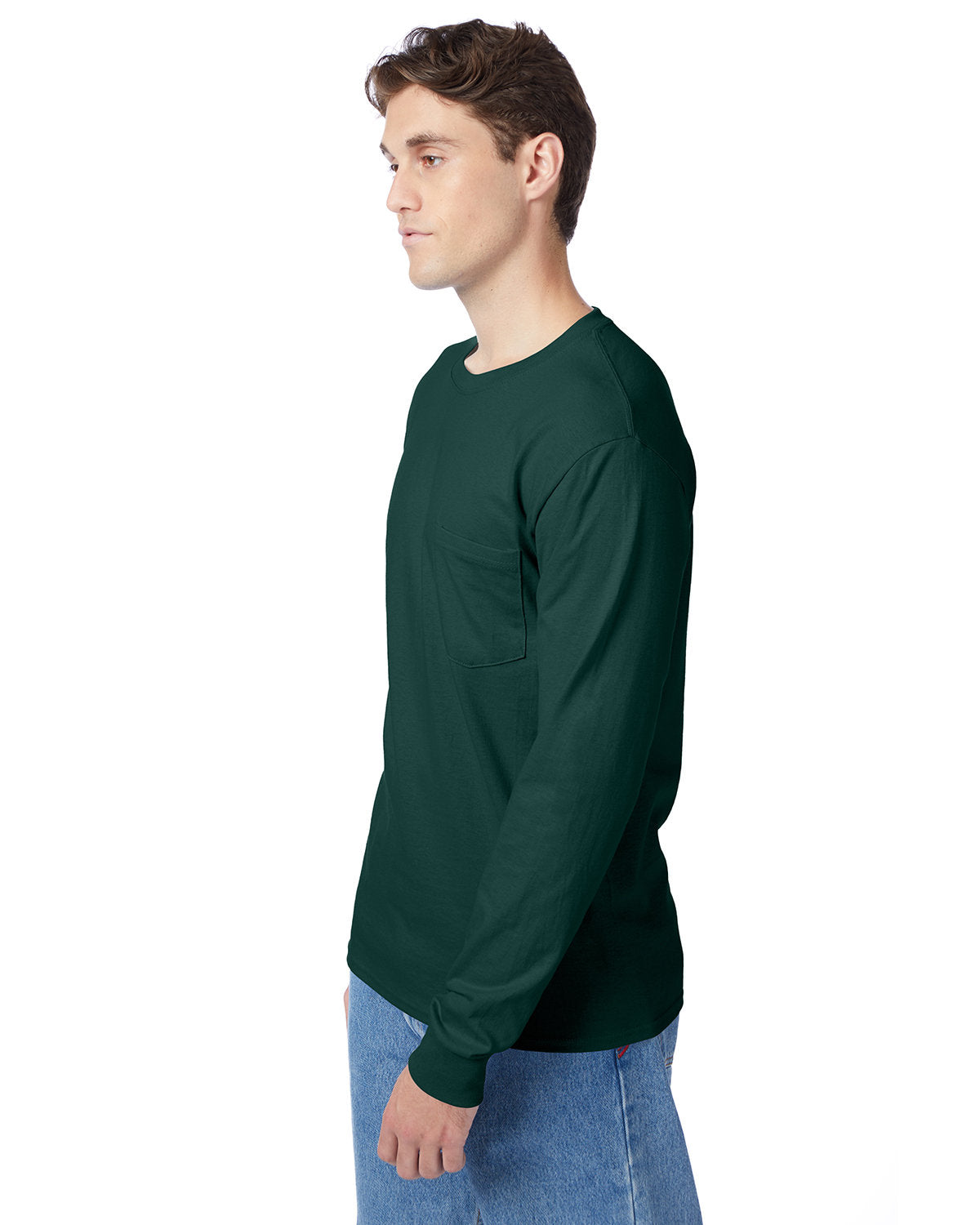 Hanes Men's Authentic-T Long-Sleeve Pocket T-Shirt Hanes