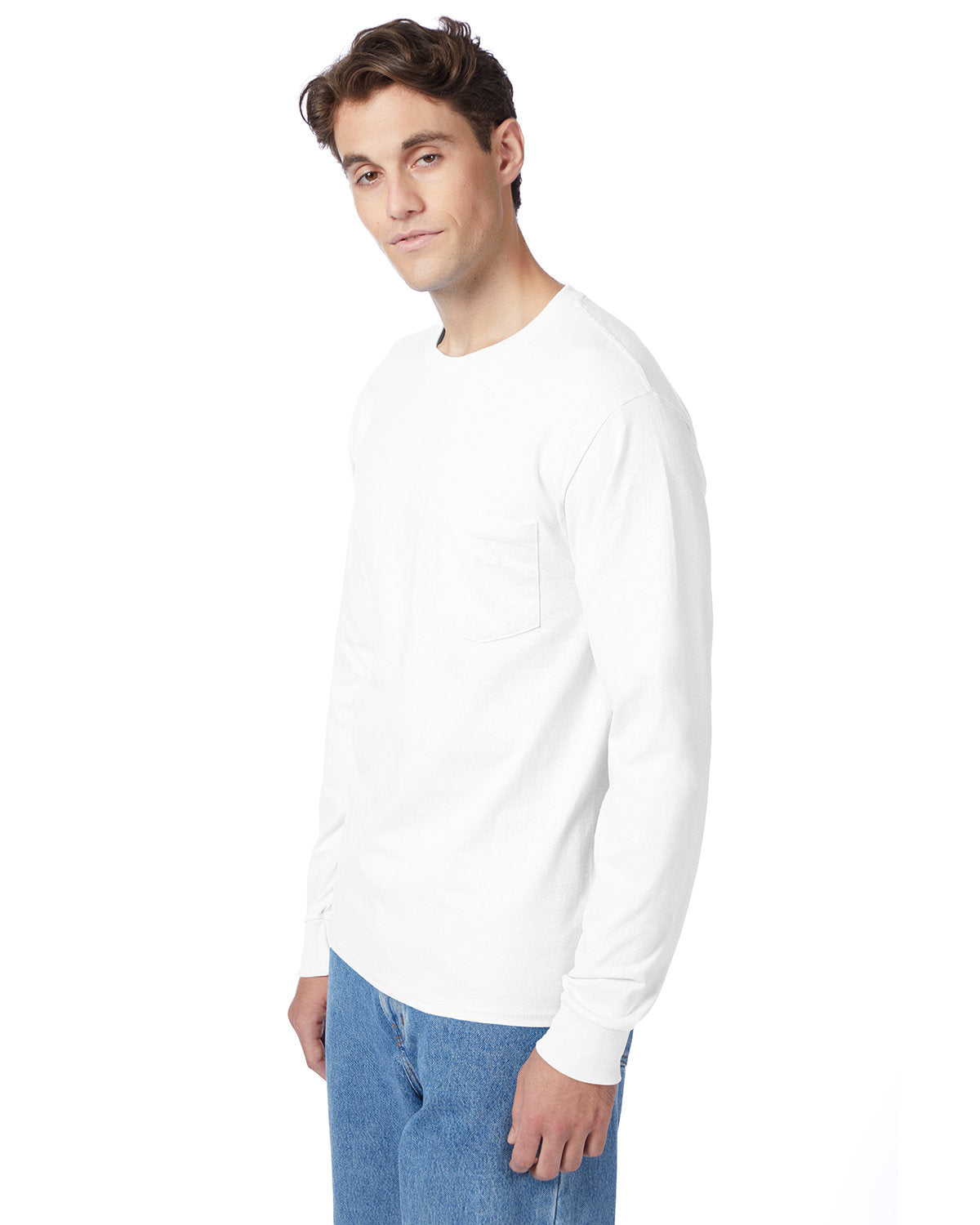 Hanes Men's Authentic-T Long-Sleeve Pocket T-Shirt Hanes