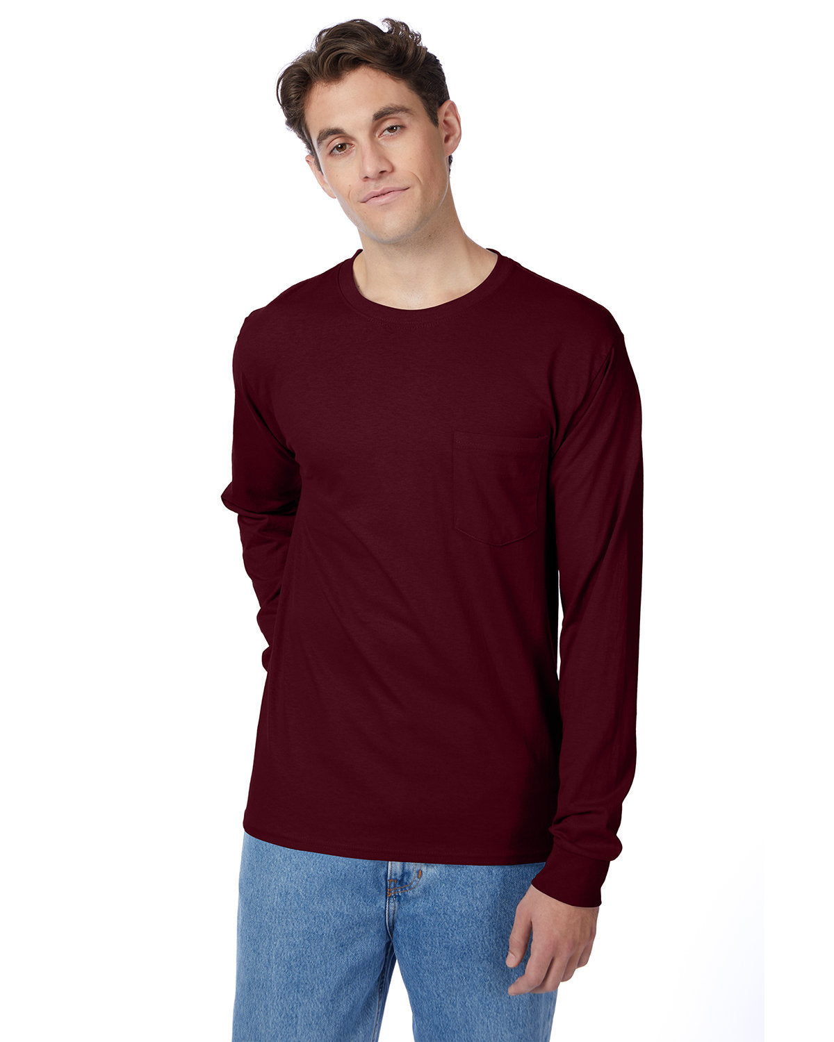 Hanes Men's Authentic-T Long-Sleeve Pocket T-Shirt Hanes