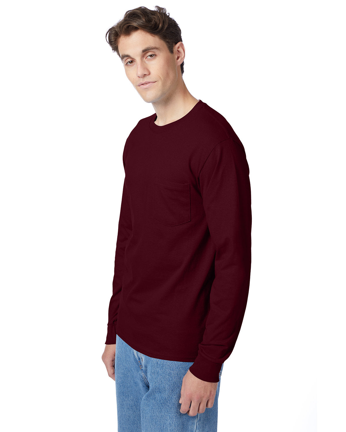 Hanes Men's Authentic-T Long-Sleeve Pocket T-Shirt Hanes