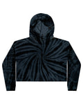 Tie-Dye Ladies' Cropped Hooded Sweatshirt Tie-Dye
