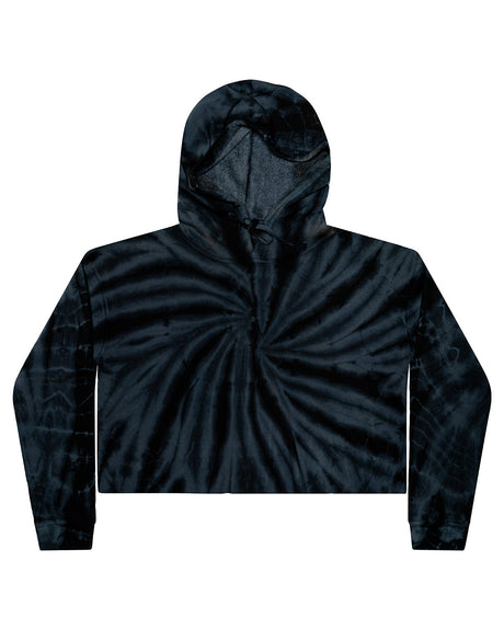 Tie-Dye Ladies' Cropped Hooded Sweatshirt Tie-Dye