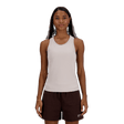 New Balance Women's Linear Heritage Rib Knit Racer Tank New Balance