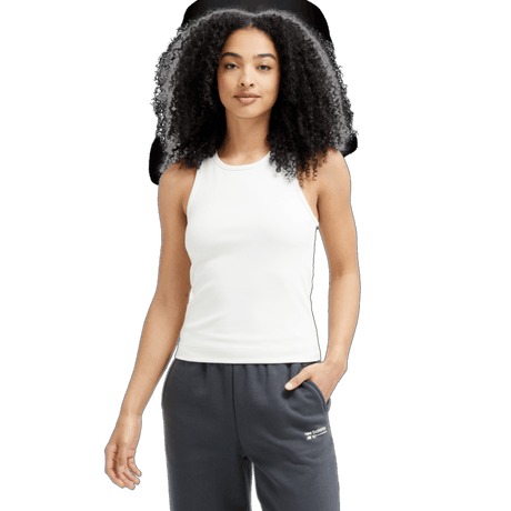 New Balance Women's Linear Heritage Rib Knit Racer Tank New Balance