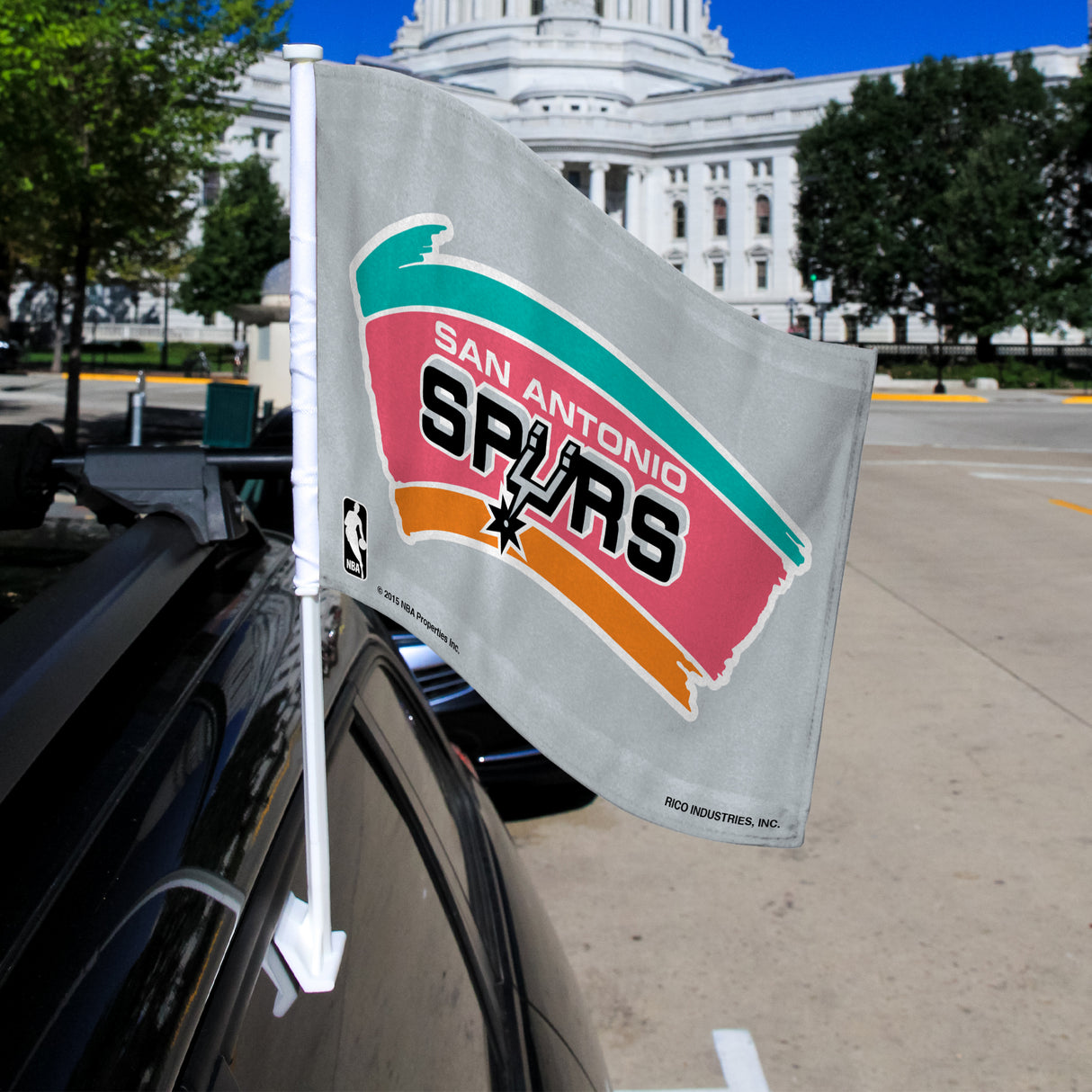 NBA San Antonio Spurs Car Flag Fan Gear NBA San Antonio Spurs