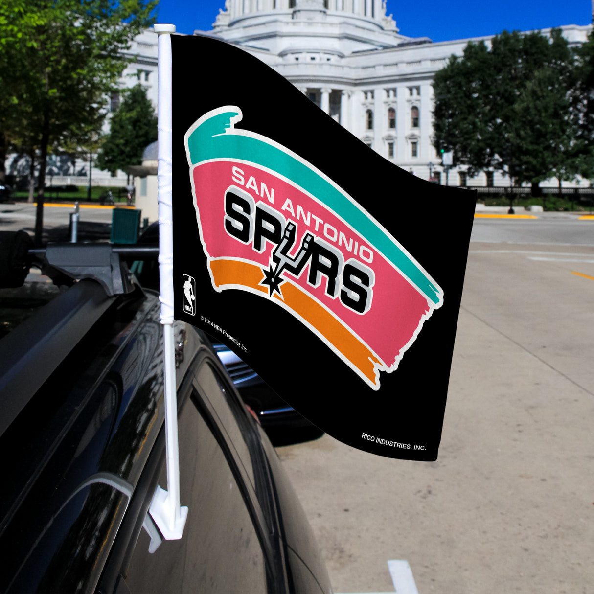 NBA San Antonio Spurs Car Flag Fan Gear NBA San Antonio Spurs