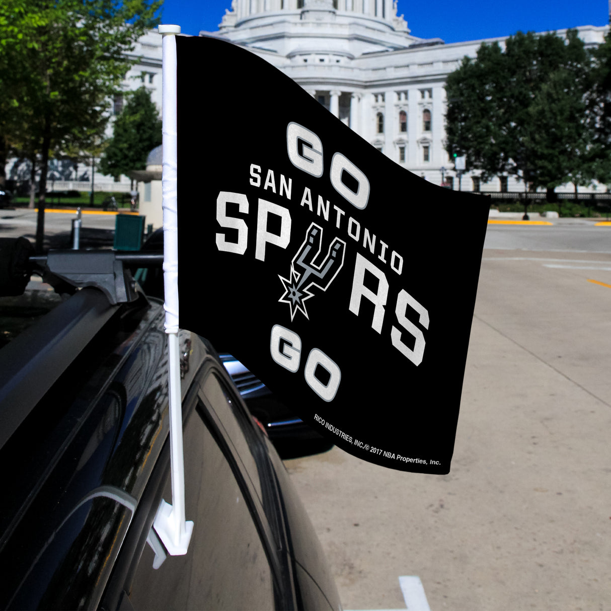 NBA San Antonio Spurs Car Flag Fan Gear NBA San Antonio Spurs