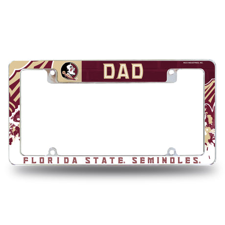 NCAA Florida State Seminoles All Over Chrome Frame Fan Gear NCAA Florida State Seminoles