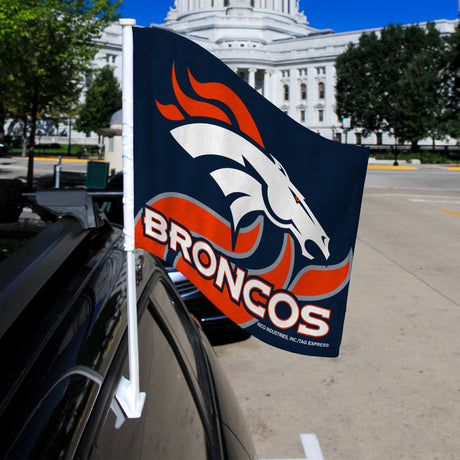 NFL Denver Broncos Car Flag Fan Gear NFL Denver Broncos