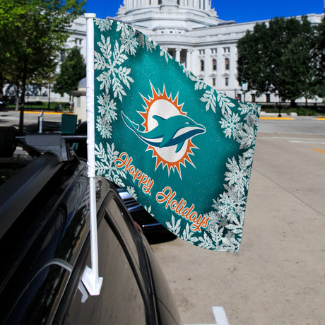 NFL Miami Dolphins Car Flag Fan Gear NFL Miami Dolphins