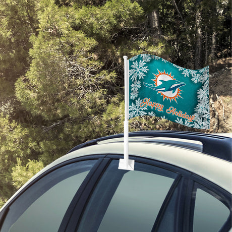 NFL Miami Dolphins Car Flag Fan Gear NFL Miami Dolphins