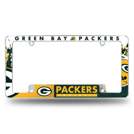 NFL Green Bay Packers All Over Chrome Frame Fan Gear NFL Green Bay Packers