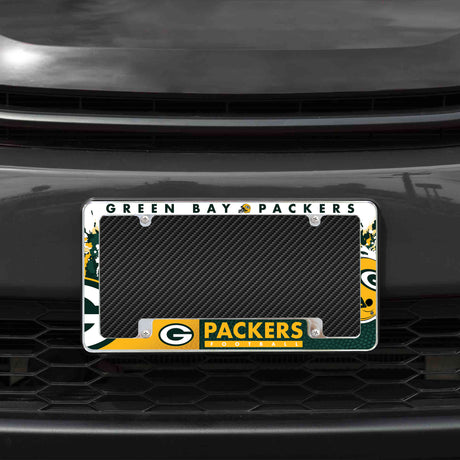 NFL Green Bay Packers All Over Chrome Frame Fan Gear NFL Green Bay Packers