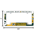 NFL Green Bay Packers All Over Chrome Frame Fan Gear NFL Green Bay Packers