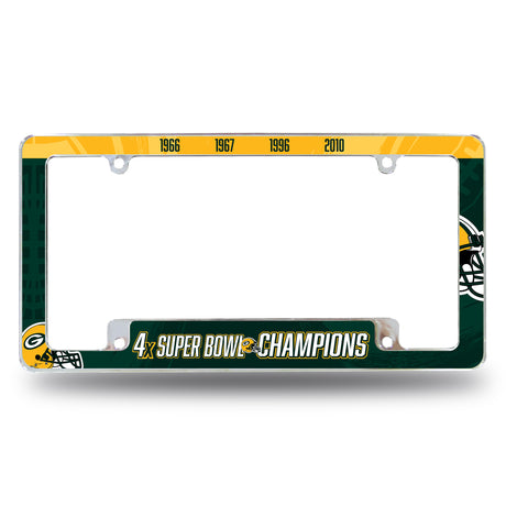 NFL Green Bay Packers All Over Chrome Frame Fan Gear NFL Green Bay Packers