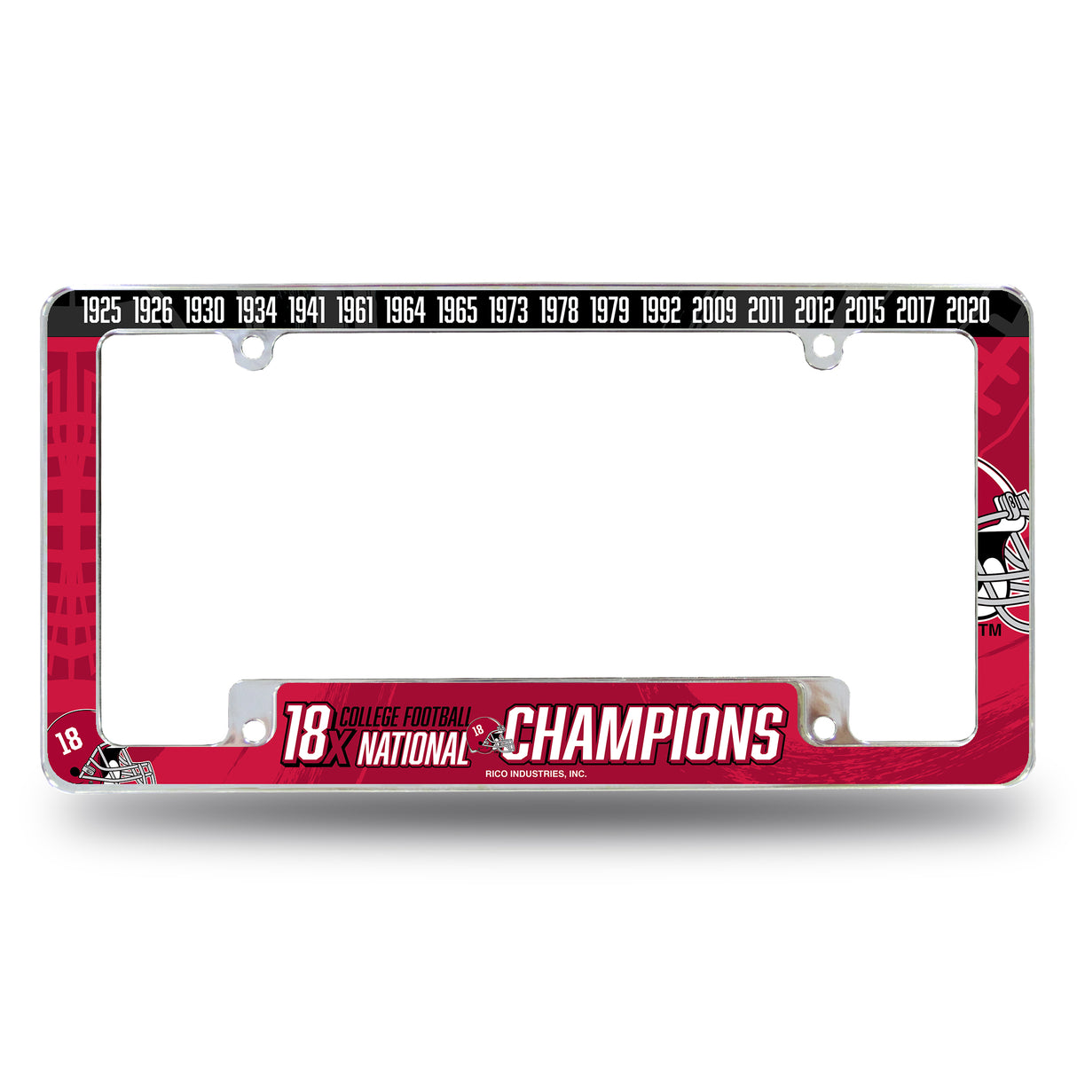NCAA Alabama Crimson Tide All Over Chrome Frame Fan Gear NCAA Alabama Crimson Tide