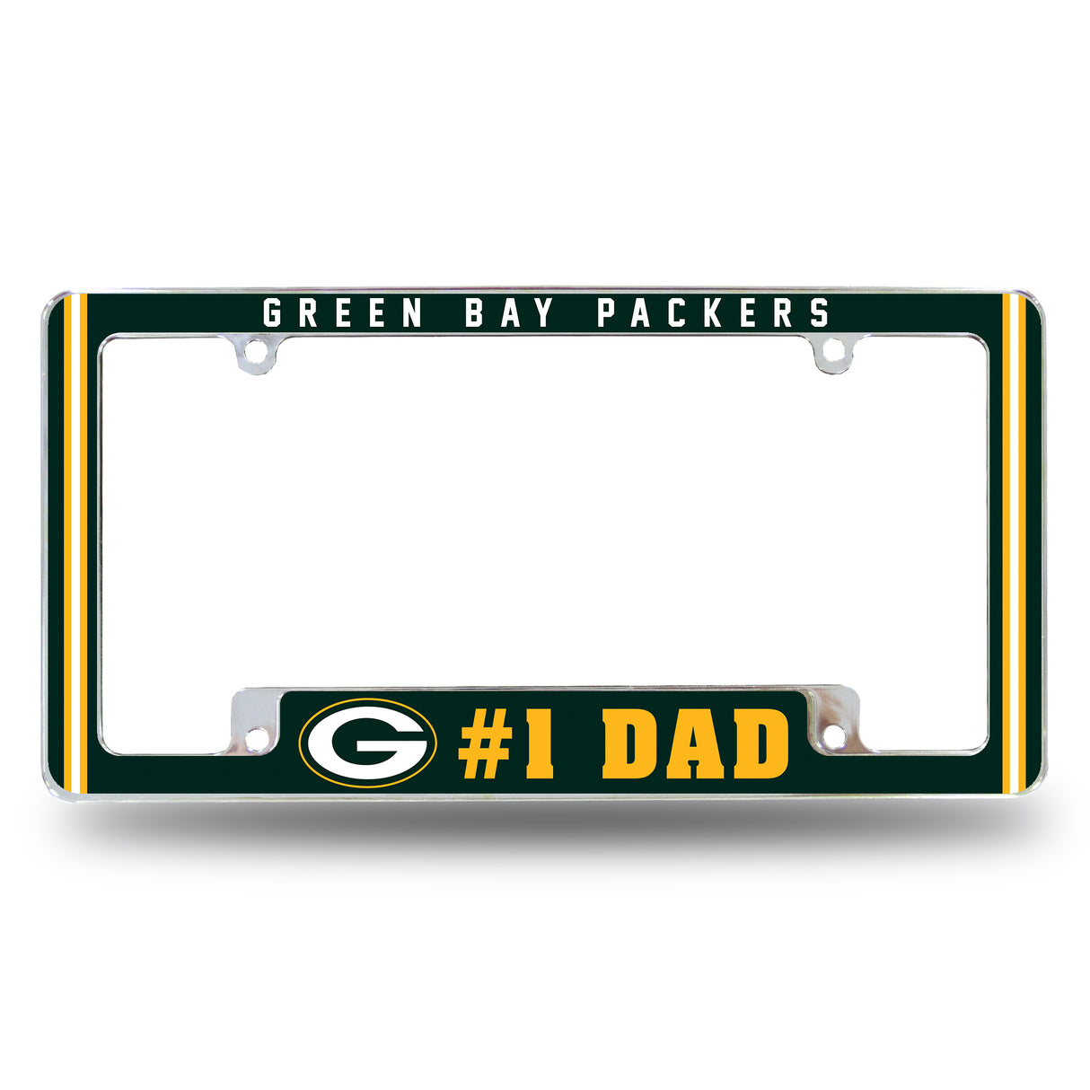 NFL Green Bay Packers All Over Chrome Frame Fan Gear NFL Green Bay Packers