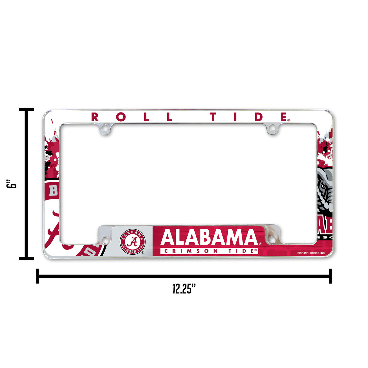 NCAA Alabama Crimson Tide All Over Chrome Frame Fan Gear NCAA Alabama Crimson Tide