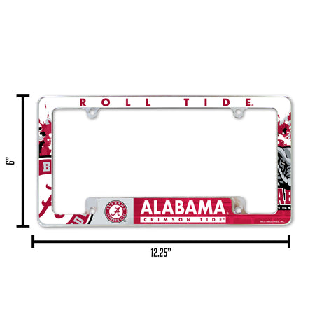 NCAA Alabama Crimson Tide All Over Chrome Frame Fan Gear NCAA Alabama Crimson Tide