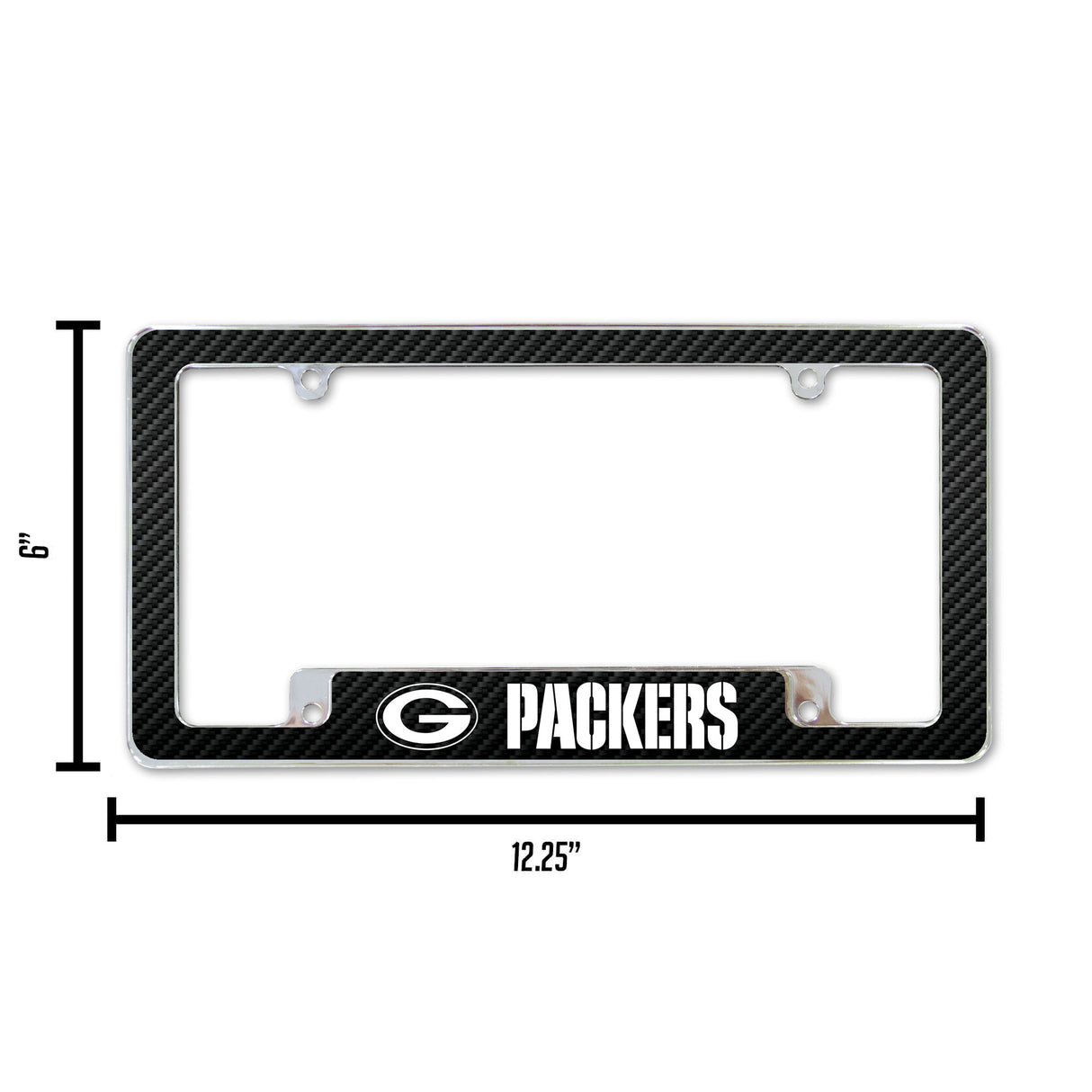 NFL Green Bay Packers All Over Chrome Frame Fan Gear NFL Green Bay Packers