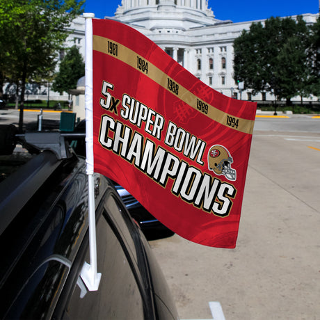 NFL San Francisco 49ers Car Flag Fan Gear NFL San Francisco 49ers