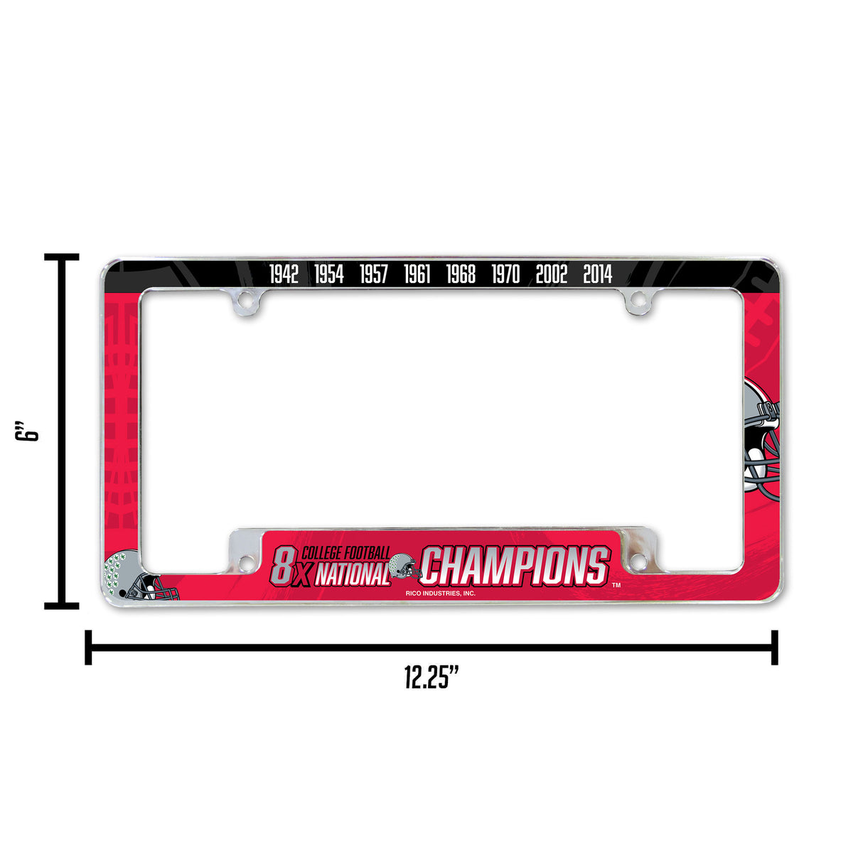 NCAA Ohio State Buckeyes All Over Chrome Frame Fan Gear NCAA Ohio State Buckeyes