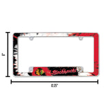NHL Chicago Blackhawks All Over Chrome Frame Fan Gear NHL Chicago Blackhawks