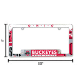 NCAA Ohio State Buckeyes All Over Chrome Frame Fan Gear NCAA Ohio State Buckeyes