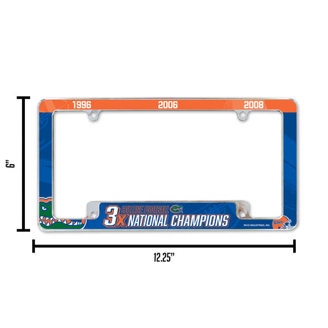 NCAA Florida Gators All Over Chrome Frame Fan Gear NCAA Florida Gators