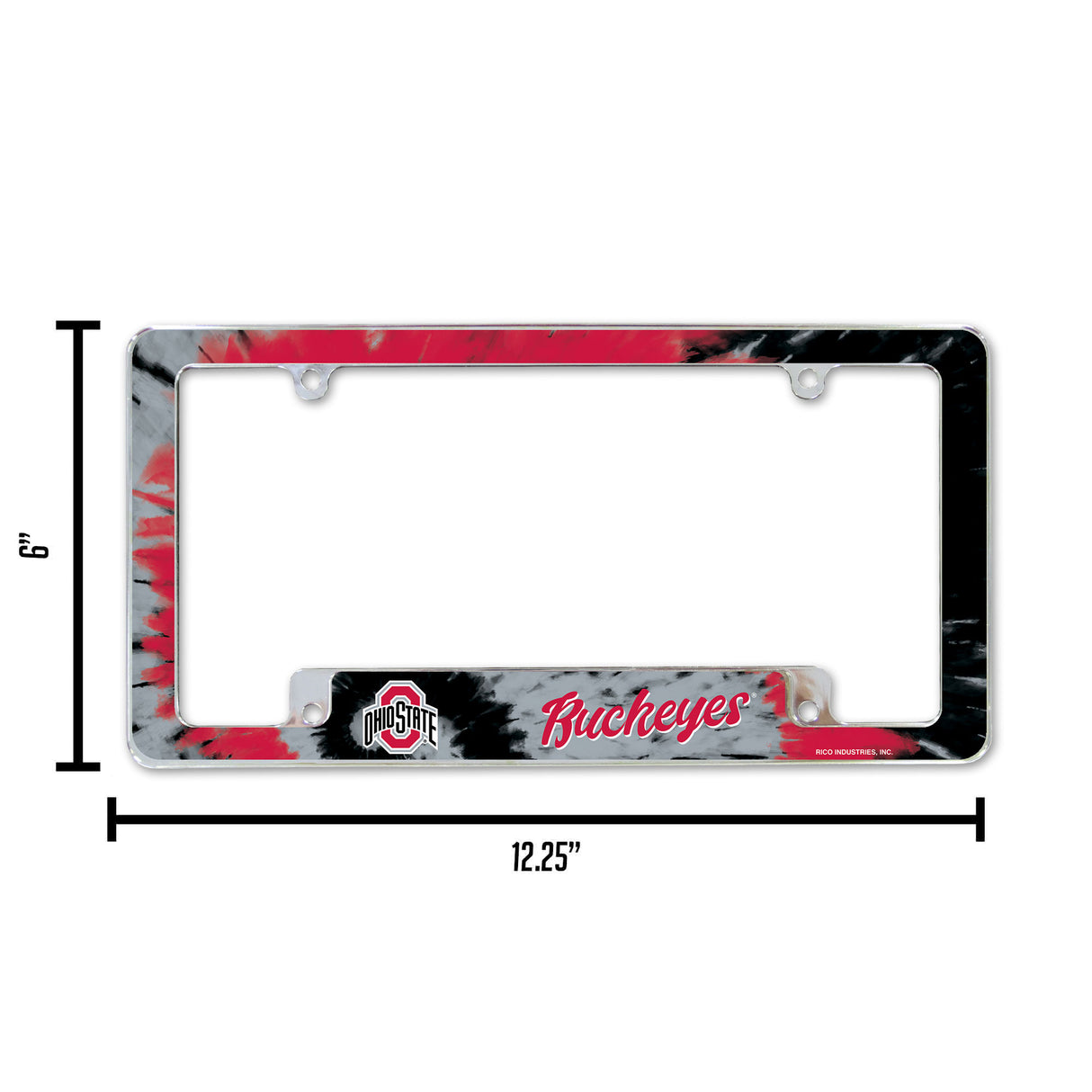 NCAA Ohio State Buckeyes All Over Chrome Frame Fan Gear NCAA Ohio State Buckeyes