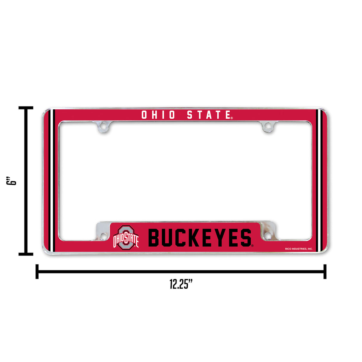 NCAA Ohio State Buckeyes All Over Chrome Frame Fan Gear NCAA Ohio State Buckeyes